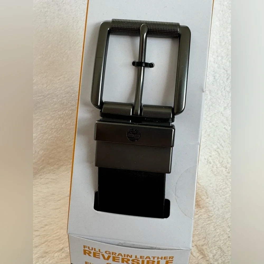 Timberland Black Brown Leather Belt